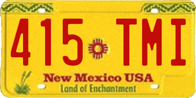 NM license plate 415TMI