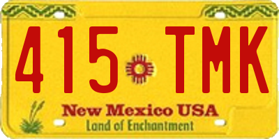 NM license plate 415TMK