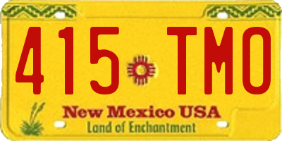 NM license plate 415TMO