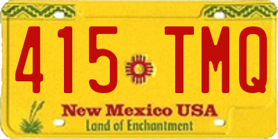 NM license plate 415TMQ