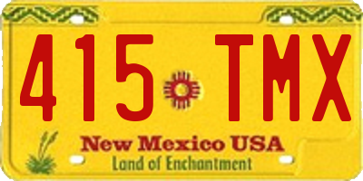 NM license plate 415TMX