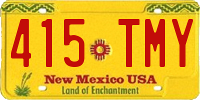 NM license plate 415TMY