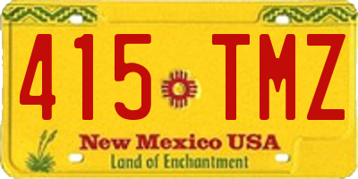 NM license plate 415TMZ