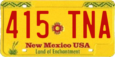 NM license plate 415TNA