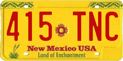 NM license plate 415TNC