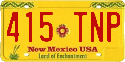 NM license plate 415TNP