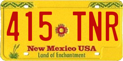 NM license plate 415TNR