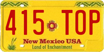 NM license plate 415TOP