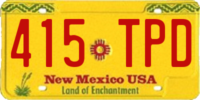 NM license plate 415TPD
