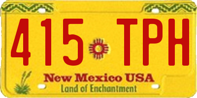 NM license plate 415TPH