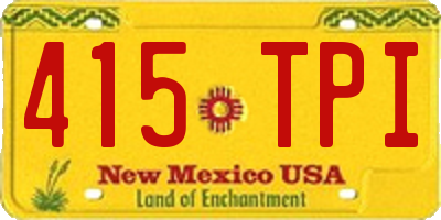 NM license plate 415TPI