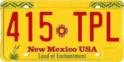 NM license plate 415TPL