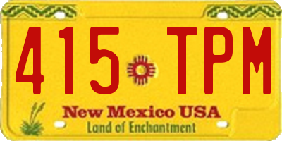NM license plate 415TPM