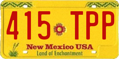 NM license plate 415TPP