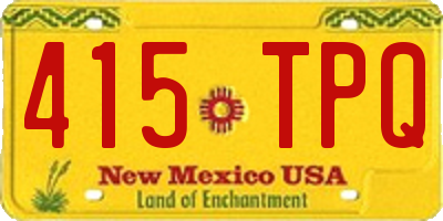 NM license plate 415TPQ