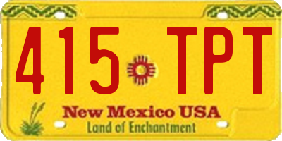 NM license plate 415TPT