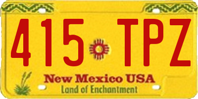 NM license plate 415TPZ