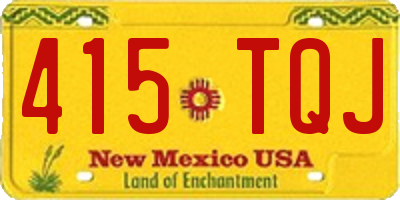 NM license plate 415TQJ