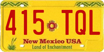 NM license plate 415TQL