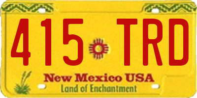 NM license plate 415TRD