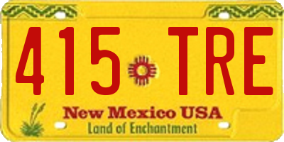 NM license plate 415TRE