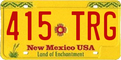 NM license plate 415TRG