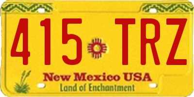 NM license plate 415TRZ