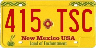 NM license plate 415TSC