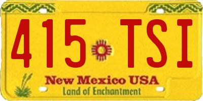 NM license plate 415TSI