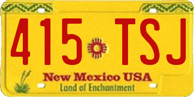 NM license plate 415TSJ