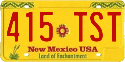 NM license plate 415TST
