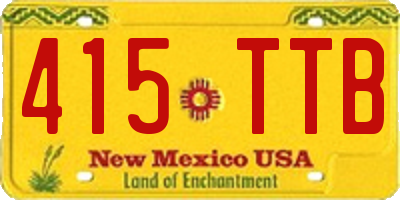 NM license plate 415TTB