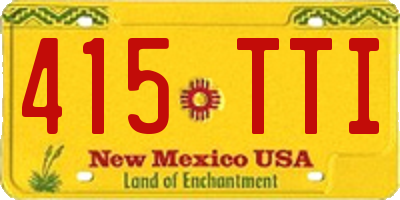 NM license plate 415TTI