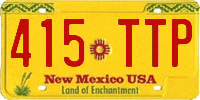 NM license plate 415TTP