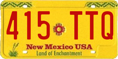 NM license plate 415TTQ
