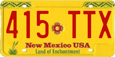 NM license plate 415TTX
