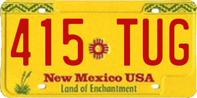 NM license plate 415TUG