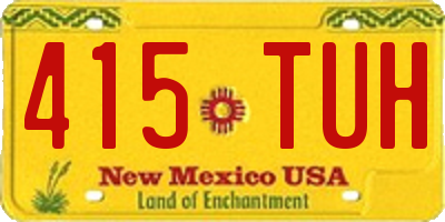 NM license plate 415TUH