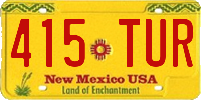 NM license plate 415TUR
