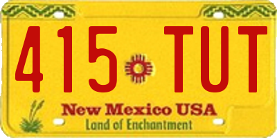 NM license plate 415TUT