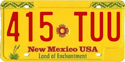 NM license plate 415TUU
