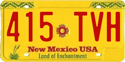 NM license plate 415TVH