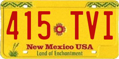 NM license plate 415TVI