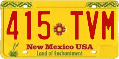 NM license plate 415TVM