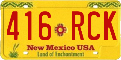 NM license plate 416RCK