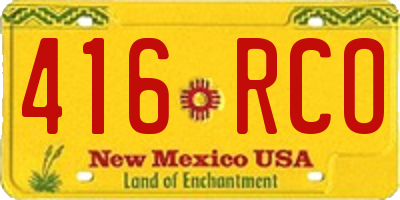 NM license plate 416RCO