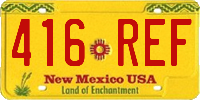 NM license plate 416REF