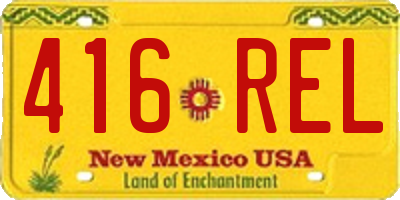 NM license plate 416REL