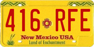 NM license plate 416RFE