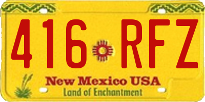 NM license plate 416RFZ